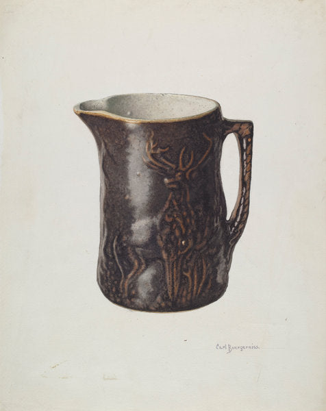 Wide Top Jug or Pitcher by Carl Buergerniss (American, 1877 - 1956), 16X12"(A3)Poster Print