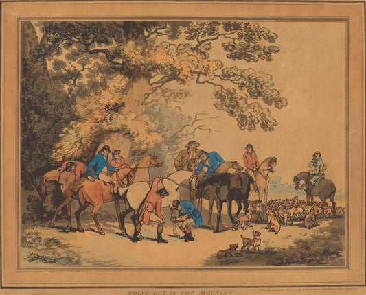 Going Out in the Morning by Thomas Rowlandson (British, 1756 - 1827), 16X12"(A3)Poster Print