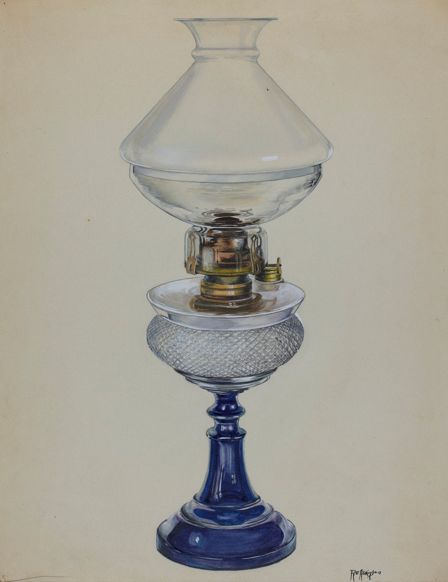 Oil Lamp by Ralph Atkinson (American, active c. 1935), 16X12"(A3)Poster Print