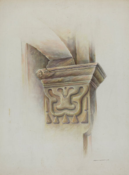 Capital on Column by Gerald Transpota (American, active c. 1935), 16X12"(A3)Poster Print