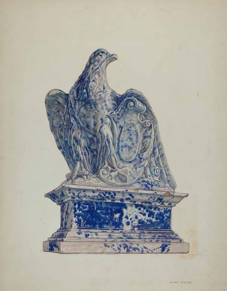Potpourri Jar: Eagle by Adolph Opstad (American, active c. 1935), 16X12"(A3)Poster Print