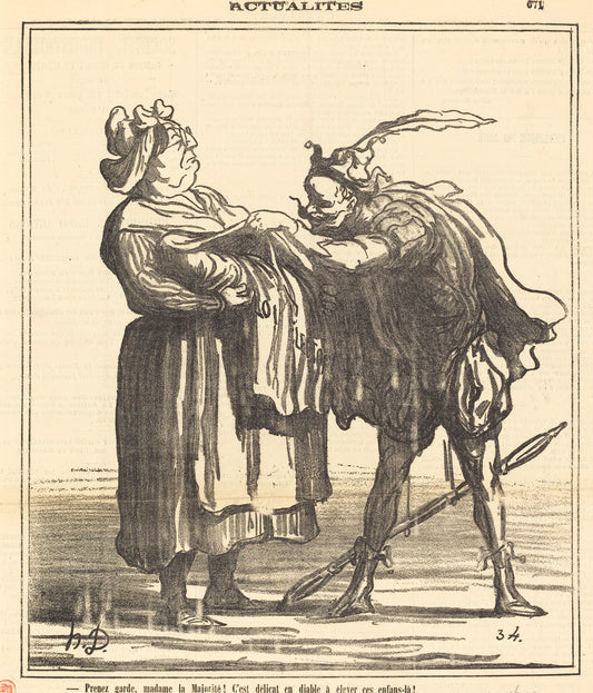 Prenez garde, madame la Majorité! by Honoré Daumier (French, 1808 - 1879), 16X12"(A3)Poster Print