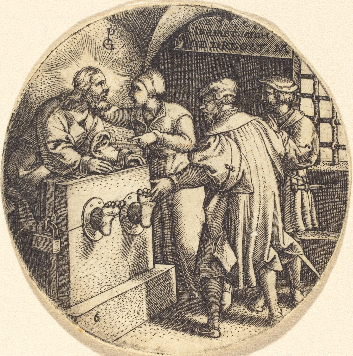 To Visit the Imprisoned by Georg Pencz (German, c. 1500 - 1550), 16X12"(A3)Poster Print