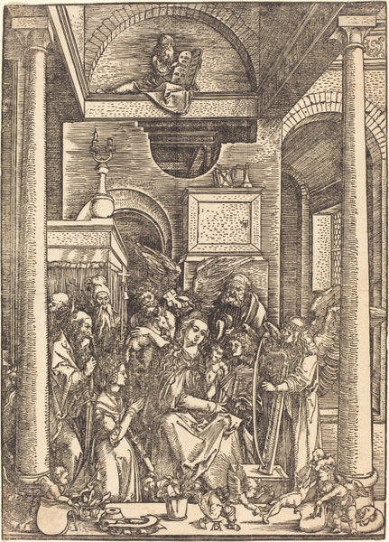 The Glorification of the Virgin by Albrecht Dürer (German, 1471 - 1528), 16X12"(A3)Poster Print