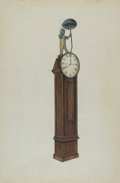 Plantation Clock by Al Curry (American, active c. 1935), 16X12"(A3)Poster Print
