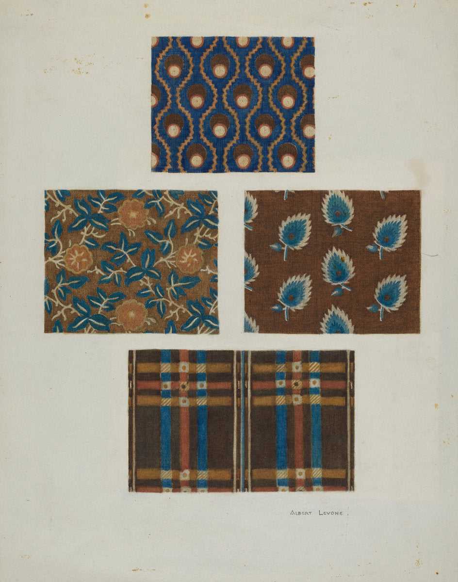 Cotton Prints by Albert Levone (American, active c. 1935), 16X12"(A3)Poster Print
