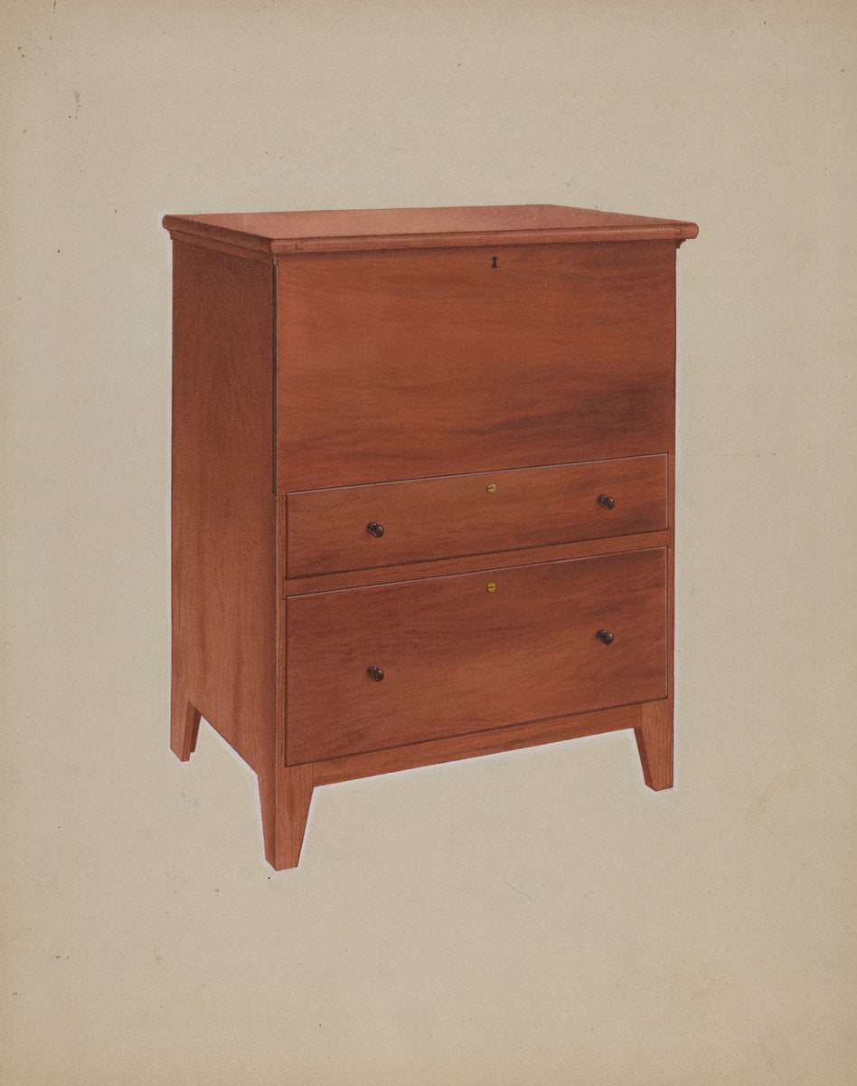 Shaker Chest of Drawers by John W. Kelleher (American, active c. 1935), 16X12"(A3)Poster Print