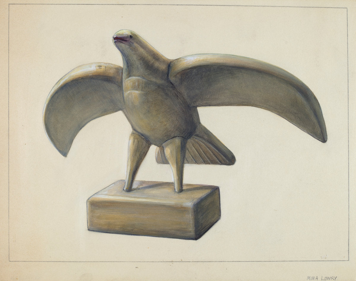 Sea Gull Figure by Mina Lowry (American, 1894 - 1942), 16X12"(A3)Poster Print