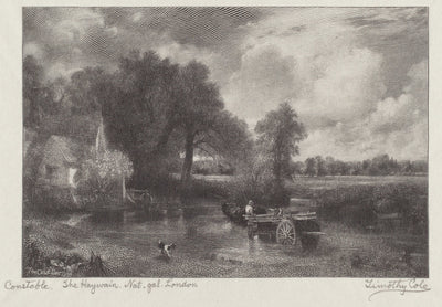 The Haywain by Timothy Cole after John Constable (American, 1852 - 1931), 16X12"(A3)Poster Print