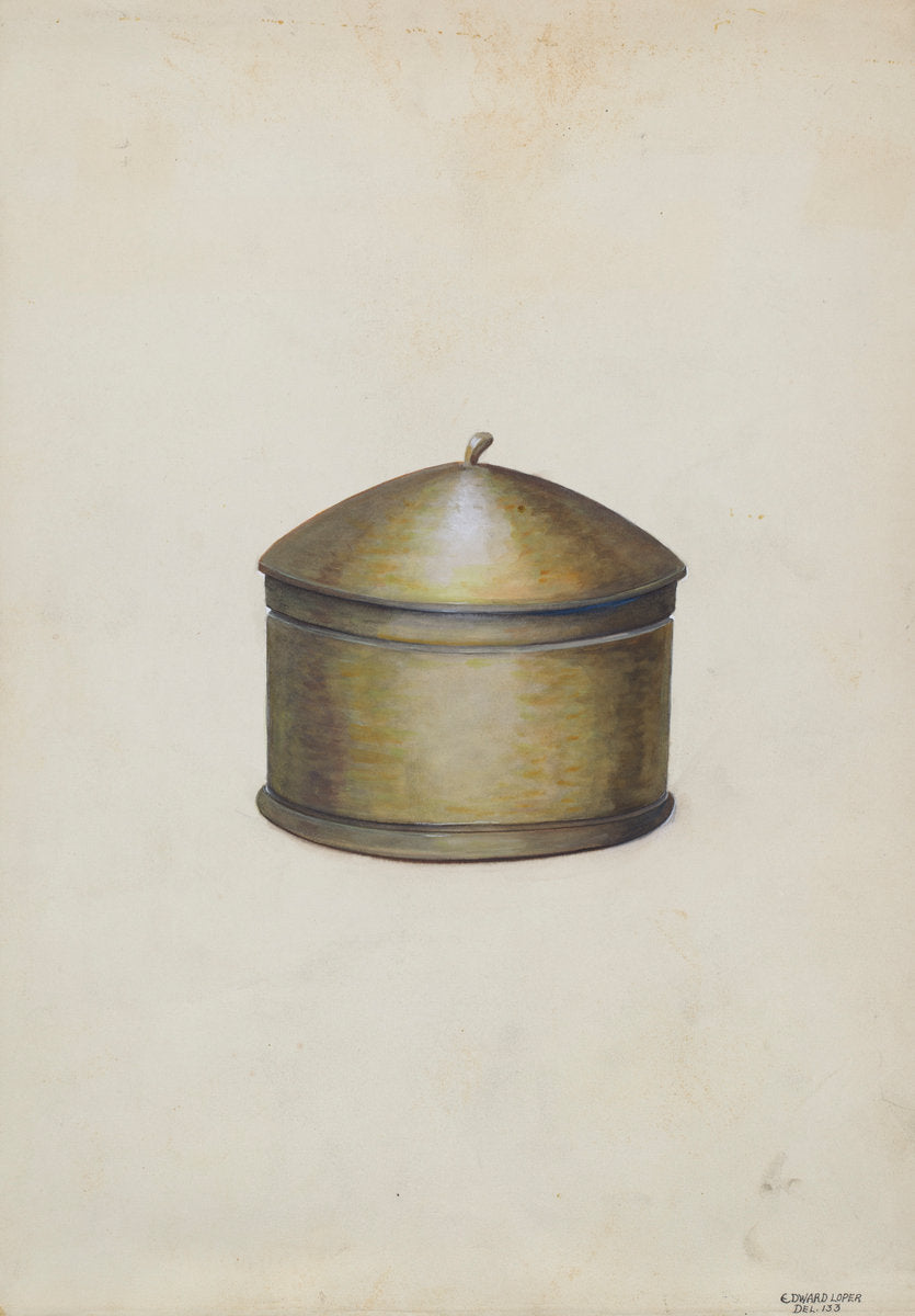 Wooden Sugar Bowl by Edward L. Loper (American, born 1916), 16X12"(A3)Poster Print