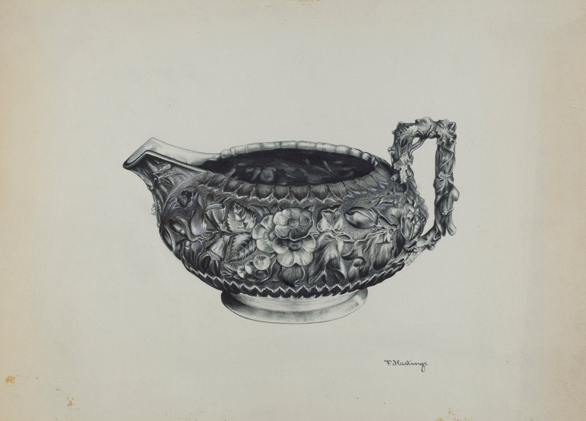 Silver Creamer by Florence Hastings (American, active c. 1935), 16X12"(A3)Poster Print