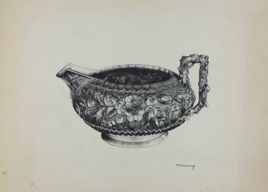 Silver Creamer by Florence Hastings (American, active c. 1935), 16X12"(A3)Poster Print