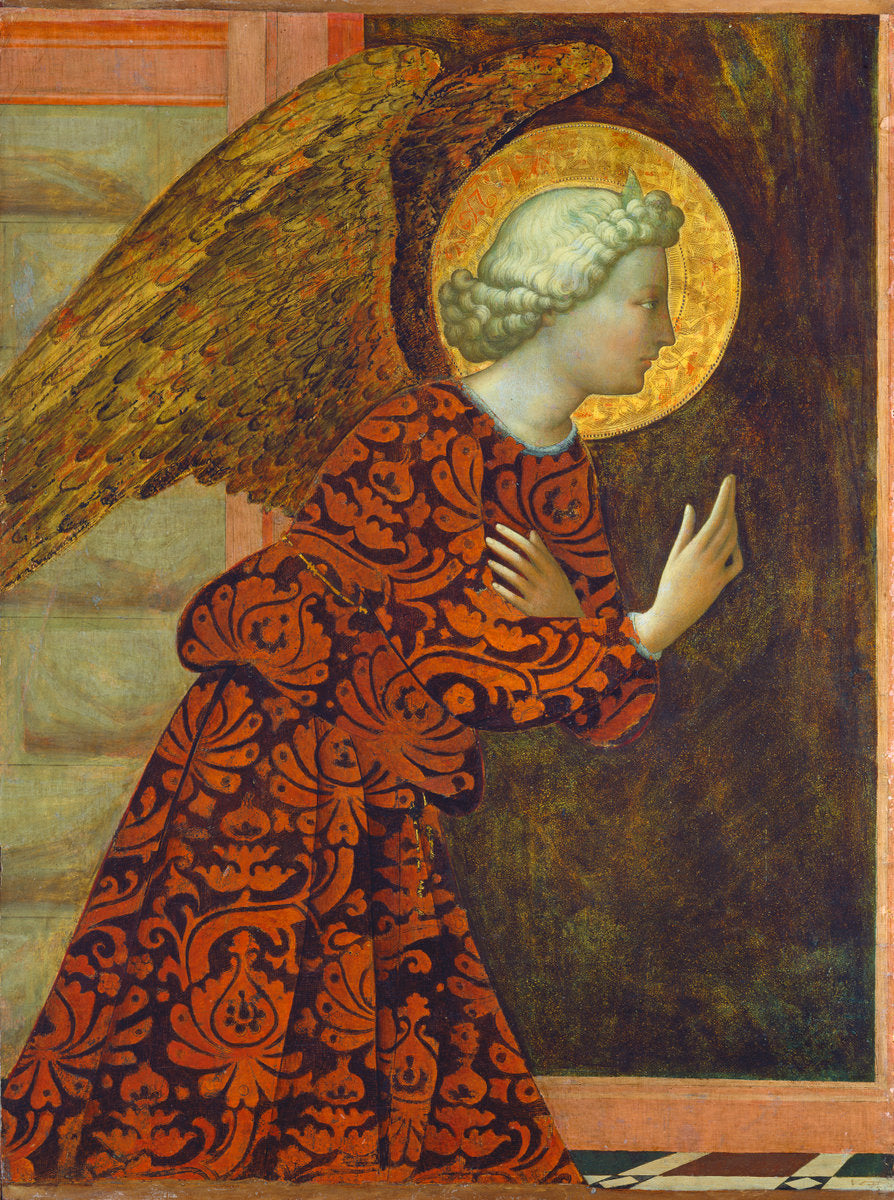 The Archangel Gabriel by Masolino da Panicale (Italian, c. 1383 - 1435 or after), 16X12"(A3)Poster Print