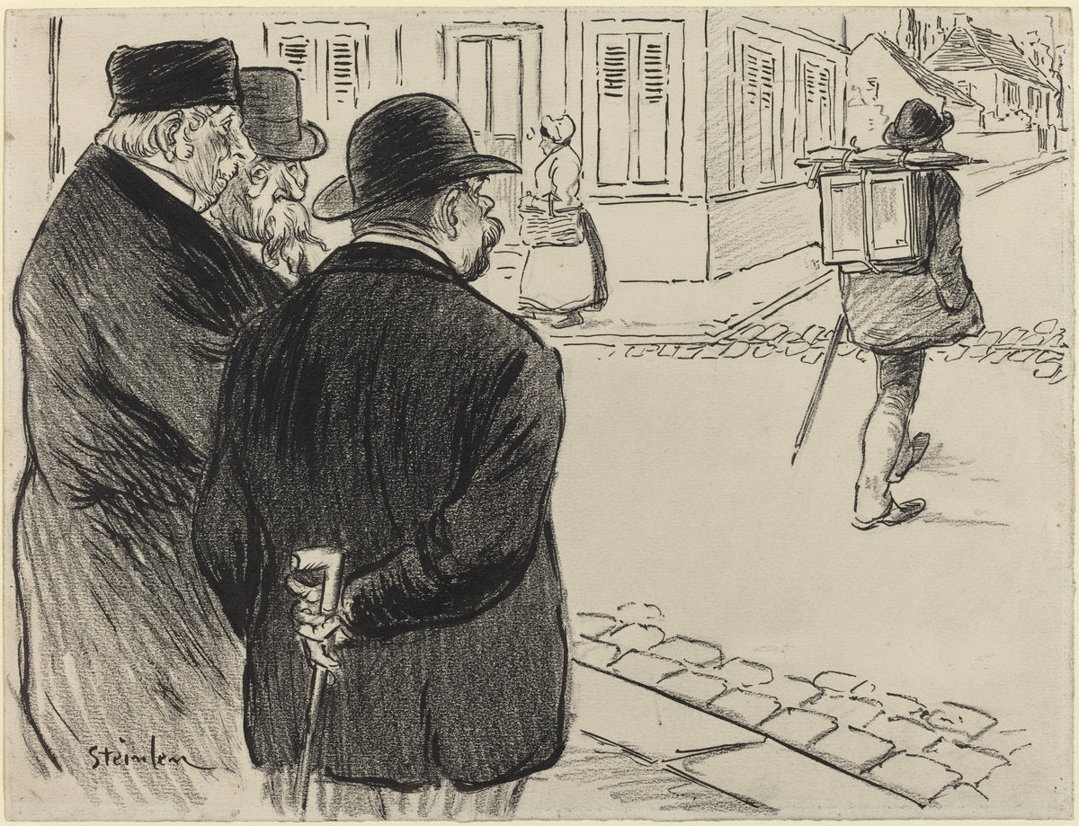 He Acts Like a Painter by Théophile Alexandre Steinlen (Swiss, 1859 - 1923), 16X12"(A3)Poster Print