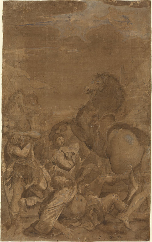 17th century by after Lodovico Carracci (The Conversion of Saint Paul), 16X12"(A3)Poster Print