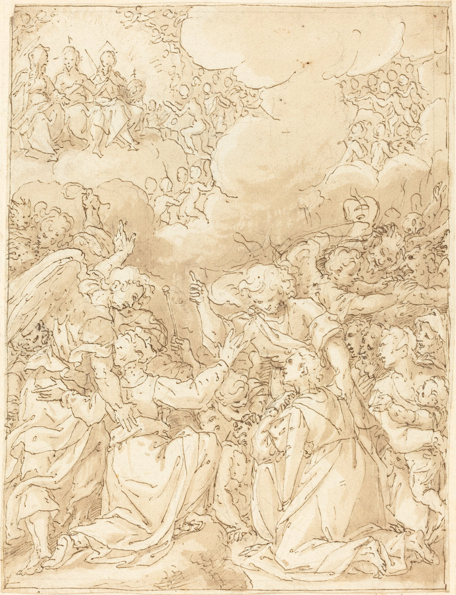 The Last Judgment by Giovanni Battista della Rovere (Milanese, c. 1561 - probably 1630), 16X12"(A3)Poster Print