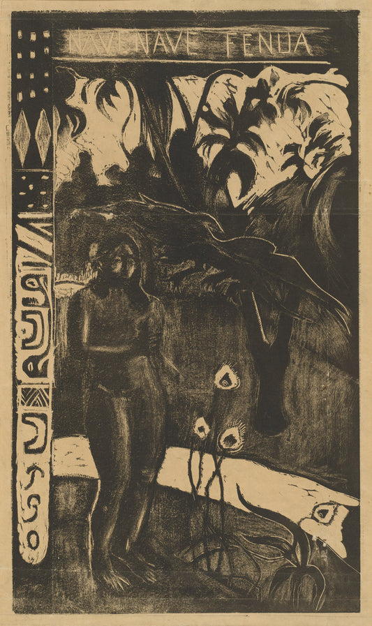 Nave Nave Fenua (Delightful Land) by Paul Gauguin (French, 1848 - 1903), 16X12"(A3)Poster Print