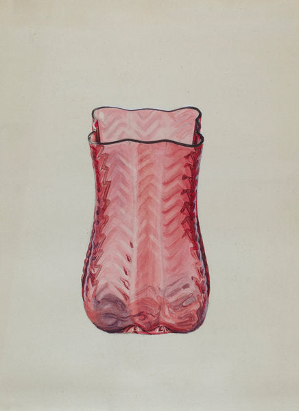 Ruby Vase by Ralph Atkinson (American, active c. 1935), 16X12"(A3)Poster Print