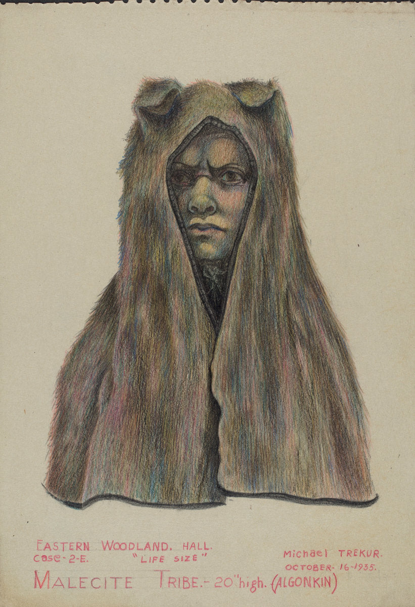 Head Dress by Michael Trekur (American, active c. 1935), 16X12"(A3)Poster Print