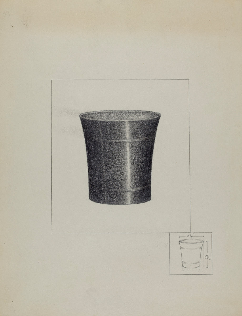 Pewter Beaker by Arthur Johnson (American, active c. 1935), 16X12"(A3)Poster Print
