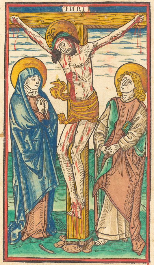 1485 by German 15th Century (Christ on the Cross), 16X12"(A3)Poster Print