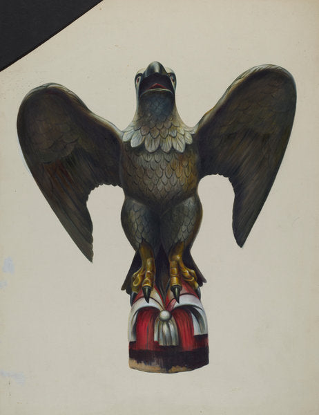 Pilot House Figure (Eagle) by Walter Hochstrasser (American, active c. 1935), 16X12"(A3)Poster Print
