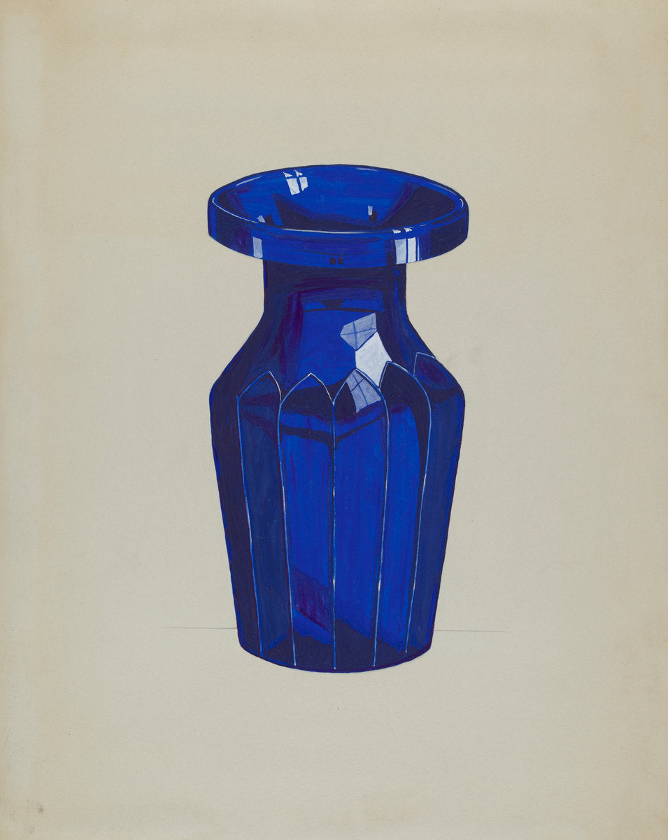 Cobalt Vase by Dorothy Posten (American, active c. 1935), 16X12"(A3)Poster Print