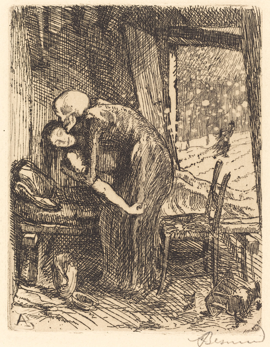 Charitable by Albert Besnard (French, 1849 - 1934), 16X12"(A3)Poster Print