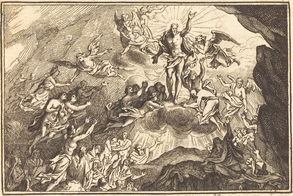 engraving by after Sébastien Le Clerc I (Descent into Limbo), 16X12"(A3)Poster Print