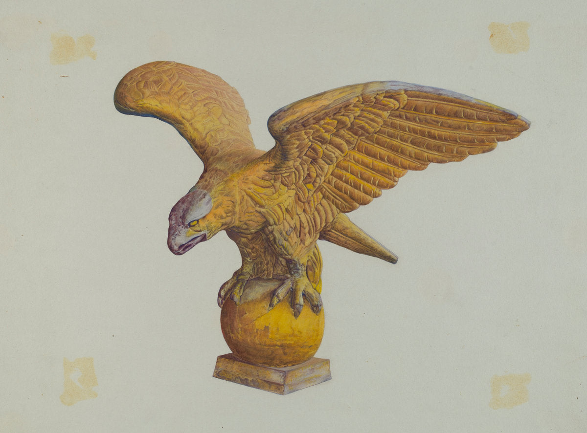 Metal Eagle by Zabelle Missirian (American, 1896 - 1977), 16X12"(A3)Poster Print