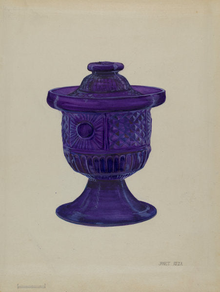 Sugar Bowl with Cover by Janet Riza (American, active c. 1935), 16X12"(A3)Poster Print