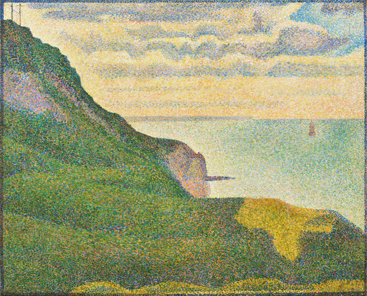 Seascape at Port-en-Bessin, Normandy by Georges Seurat (French, 1859 - 1891), 16X12"(A3)Poster Print