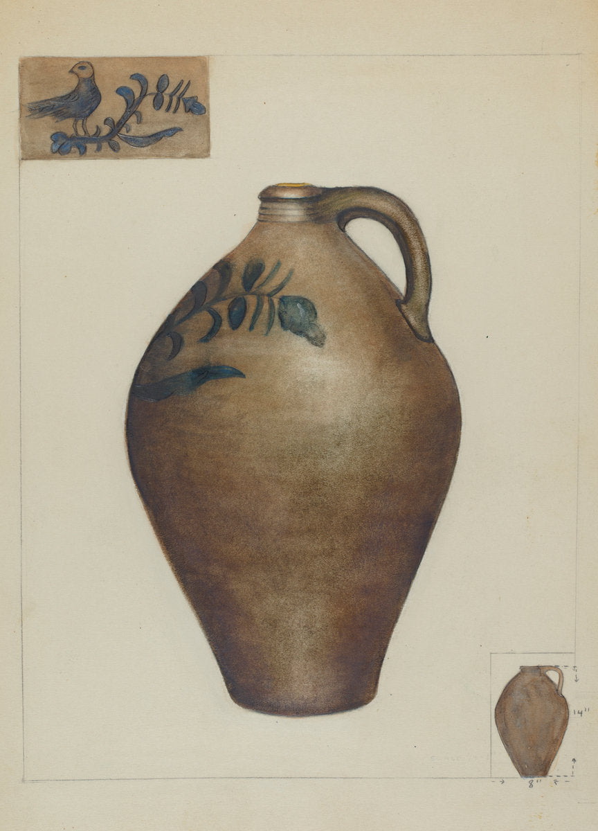 Jug by Samuel Sulkowitz (American, active c. 1935), 16X12"(A3)Poster Print