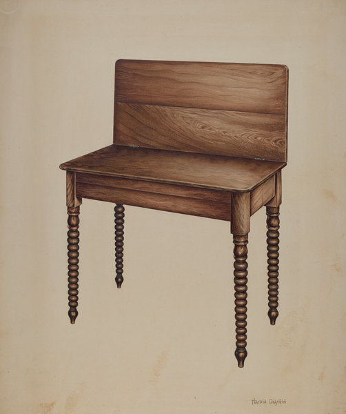 Table - Folding Top by Harold Oldfield (American, active c. 1935), 16X12"(A3)Poster Print