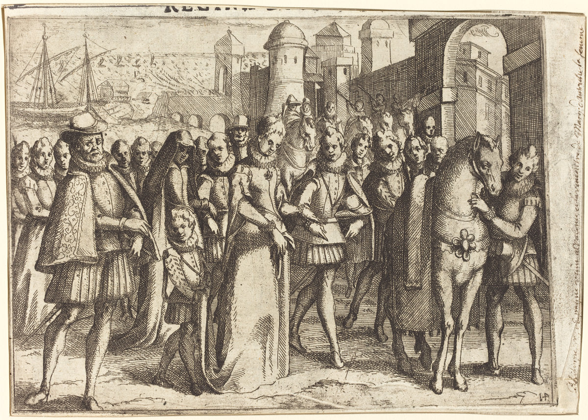 Arrival at Valencia [recto] by Jacques Callot (French, 1592 - 1635), 16X12"(A3)Poster Print
