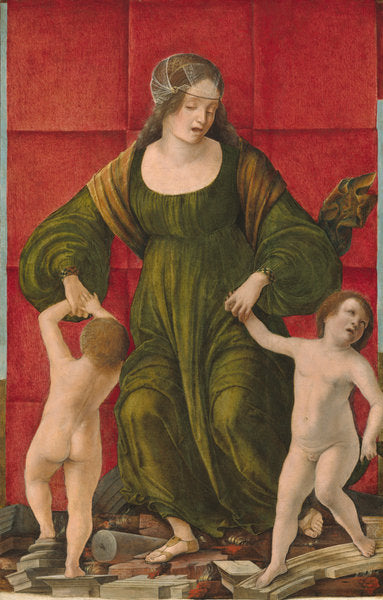 The Wife of Hasdrubal and Her Children by Ercole de' Roberti (Ferrarese, c. 1455/1456 - 1496), 16X12"(A3)Poster Print