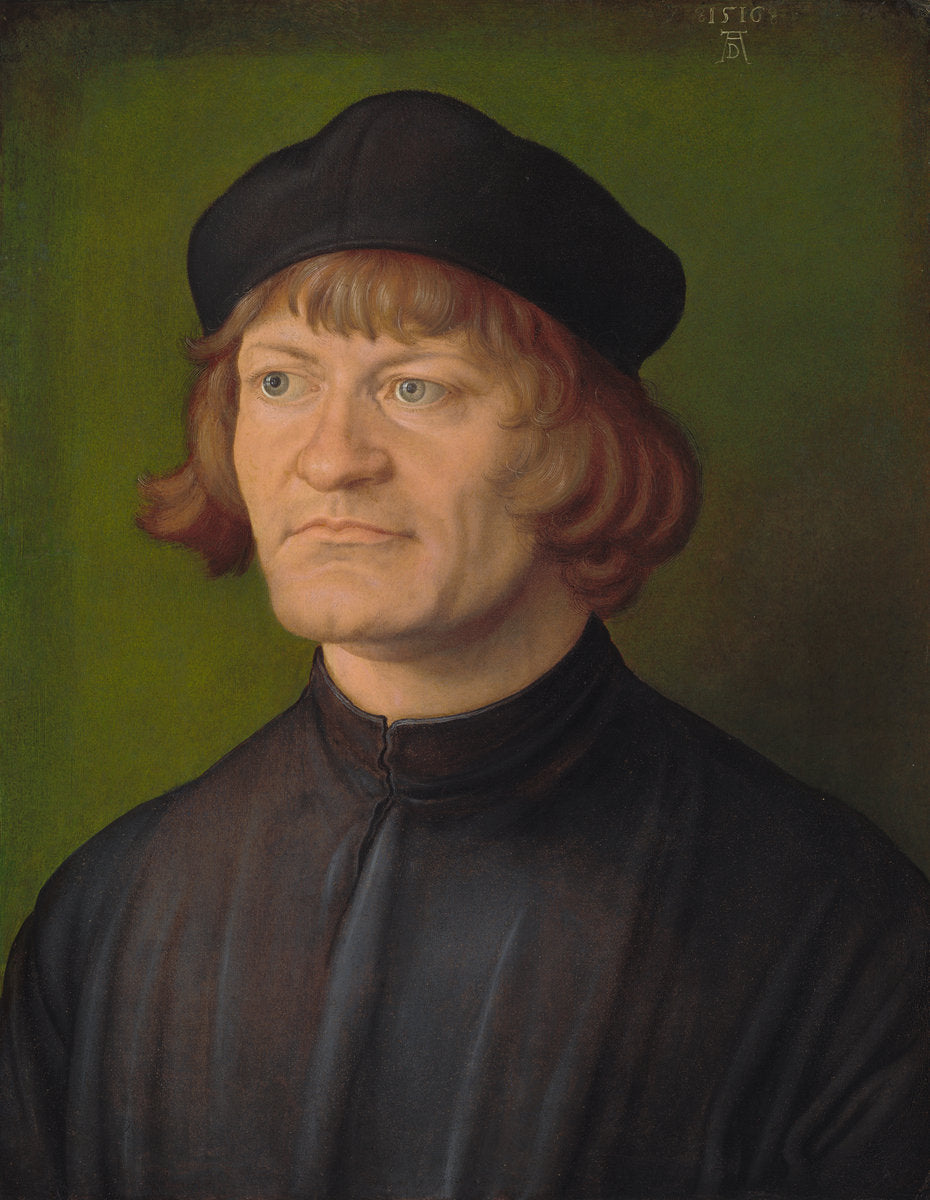 Portrait of a Clergyman (Johann Dorsch?) by Albrecht Dürer (German, 1471 - 1528), 16X12"(A3)Poster Print