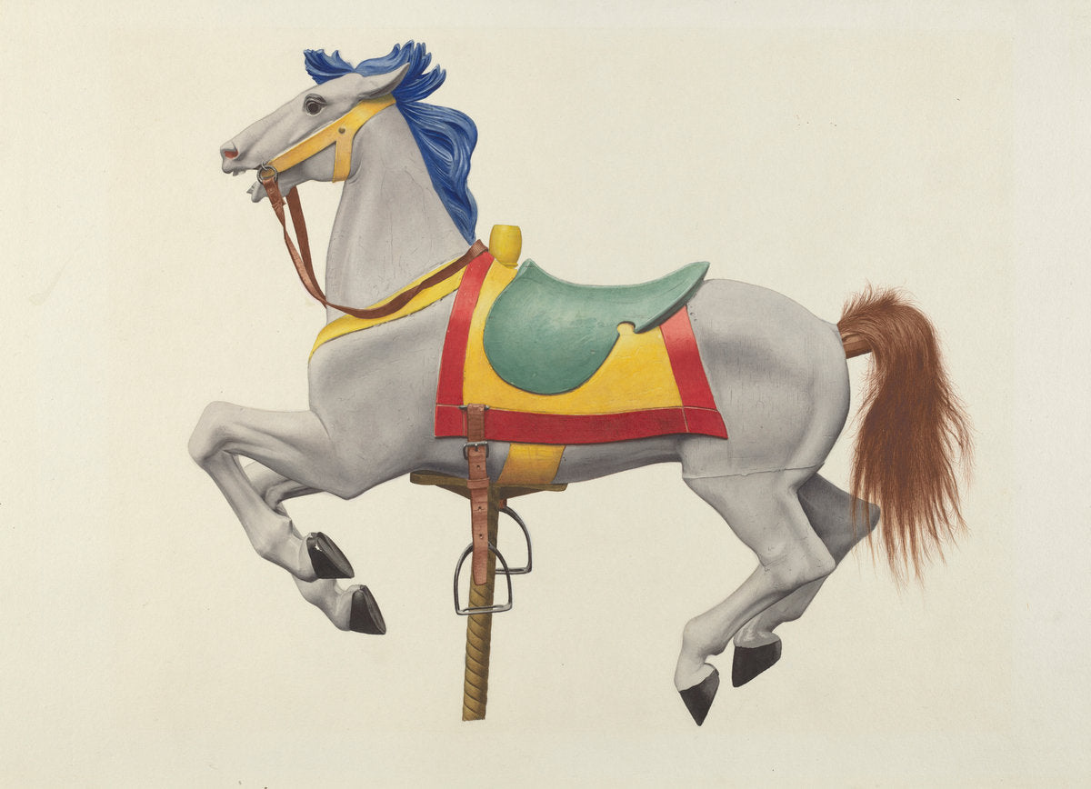 1935/1942 by American 20th Century (Carousel Horse), 16X12"(A3)Poster Print