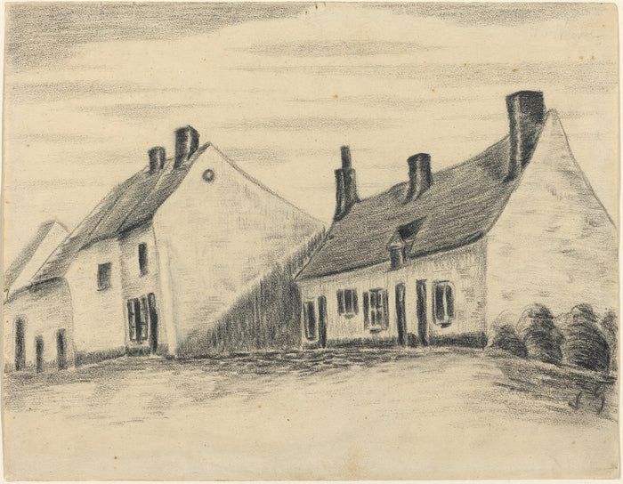 The Zandmennik House by Vincent van Gogh (Dutch, 1853 - 1890), 16X12