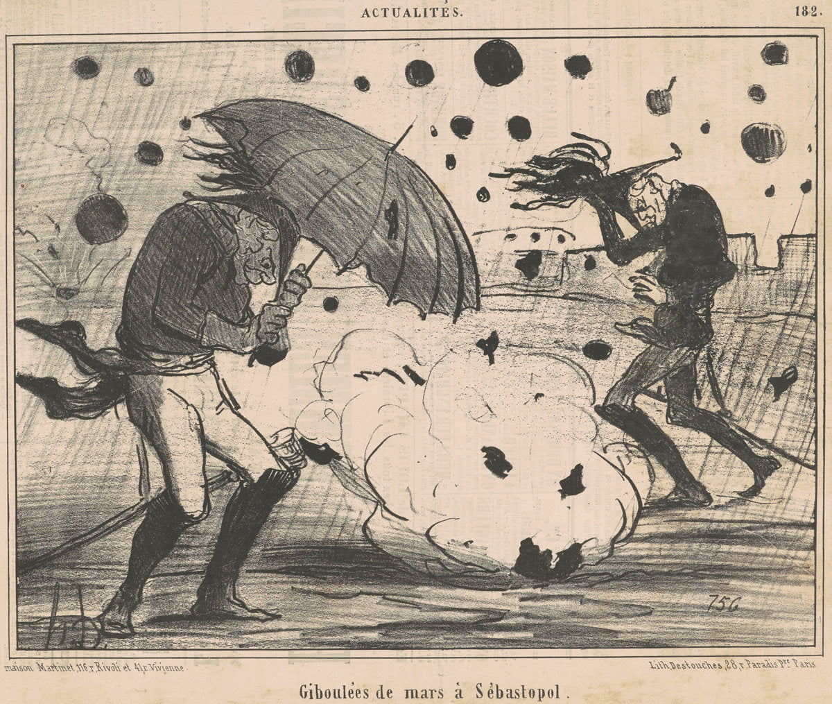 Giboulées de mars a Sébastopol by Honoré Daumier (French, 1808 - 1879), 16X12"(A3)Poster Print