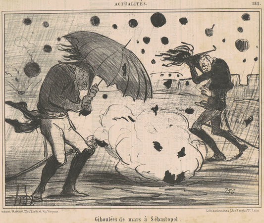 Giboulées de mars a Sébastopol by Honoré Daumier (French, 1808 - 1879), 16X12"(A3)Poster Print
