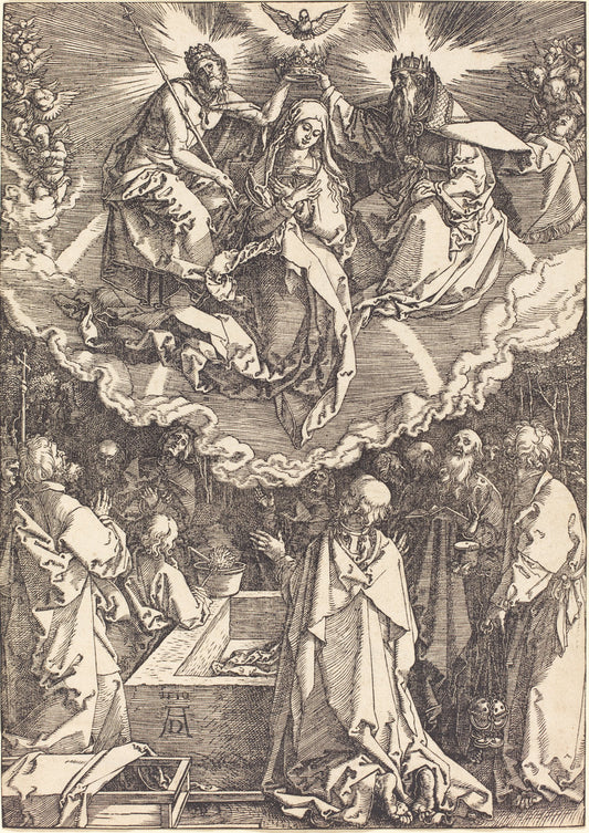 The Assumption and Coronation of the Virgin by Albrecht Dürer (German, 1471 - 1528), 16X12"(A3)Poster Print