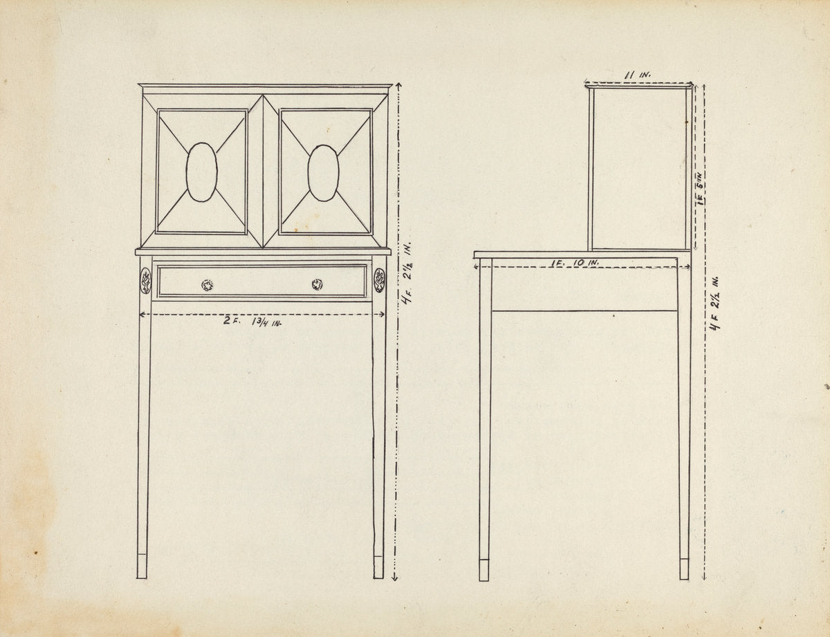 c. 1953 by American 20th Century (Plan for Rendering), 16X12"(A3)Poster Print