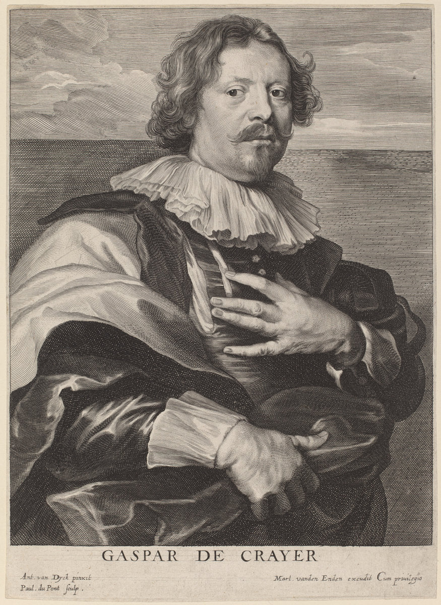 Gaspar de Crayer by Paulus Pontius after Sir Anthony van Dyck (Flemish, 1603 - 1658), 16X12"(A3)Poster Print