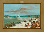 Portage Around the Falls of Niagara at Table Rock by George Catlin (American, 1796 - 1872), 16X12"(A3)Poster Print