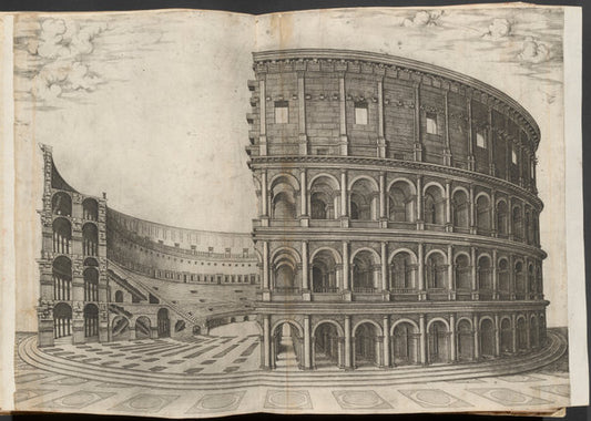 Colosseum by Attributed to Nicolaus Beatrizet (French, 1515 - 1565 or after), 16X12"(A3)Poster Print
