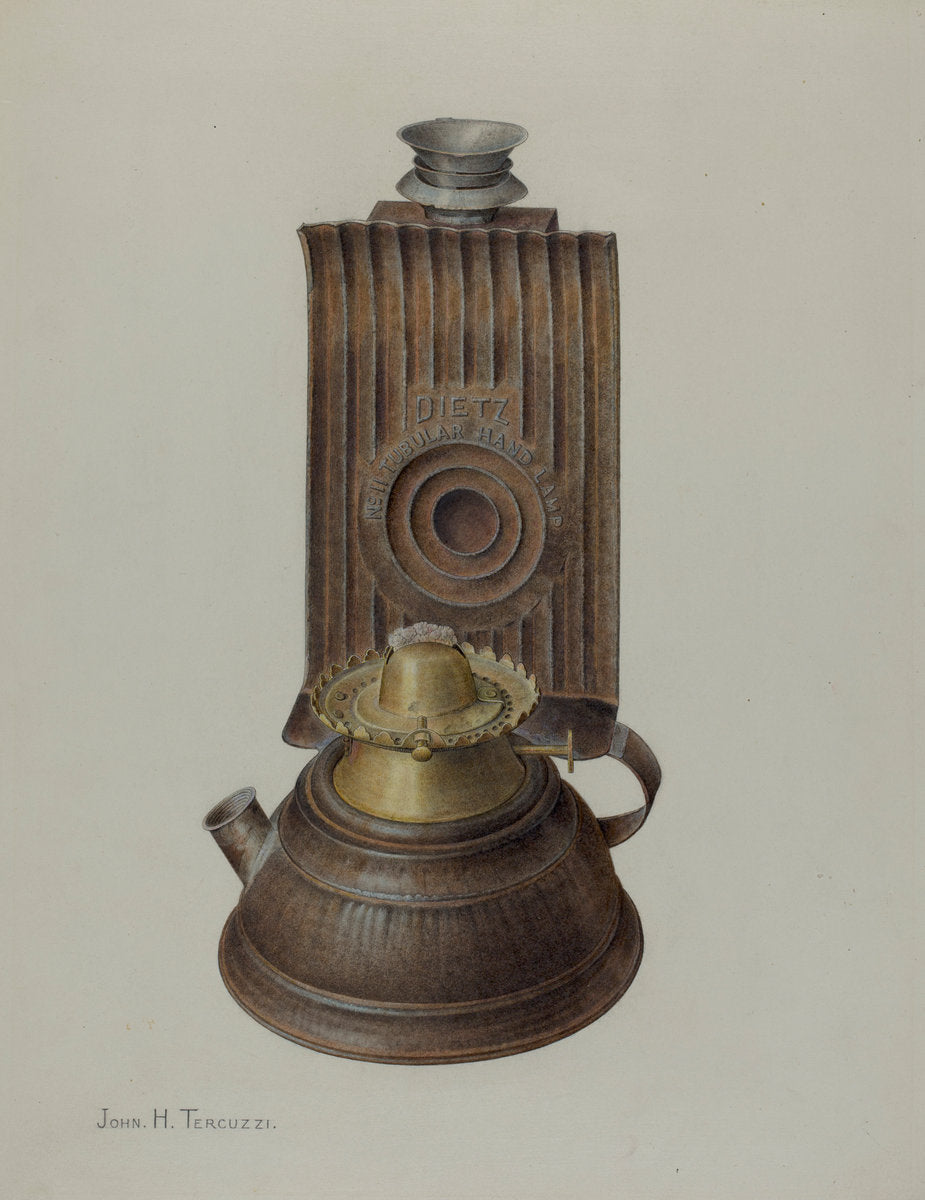 Tubular Hand Lamp by John H. Tercuzzi (American, active c. 1935), 16X12"(A3)Poster Print