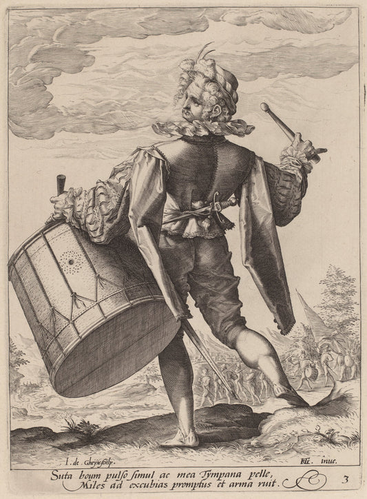 Drummer by Jacques de Gheyn II after Hendrik Goltzius (Dutch, 1565 - 1629), 16X12"(A3)Poster Print