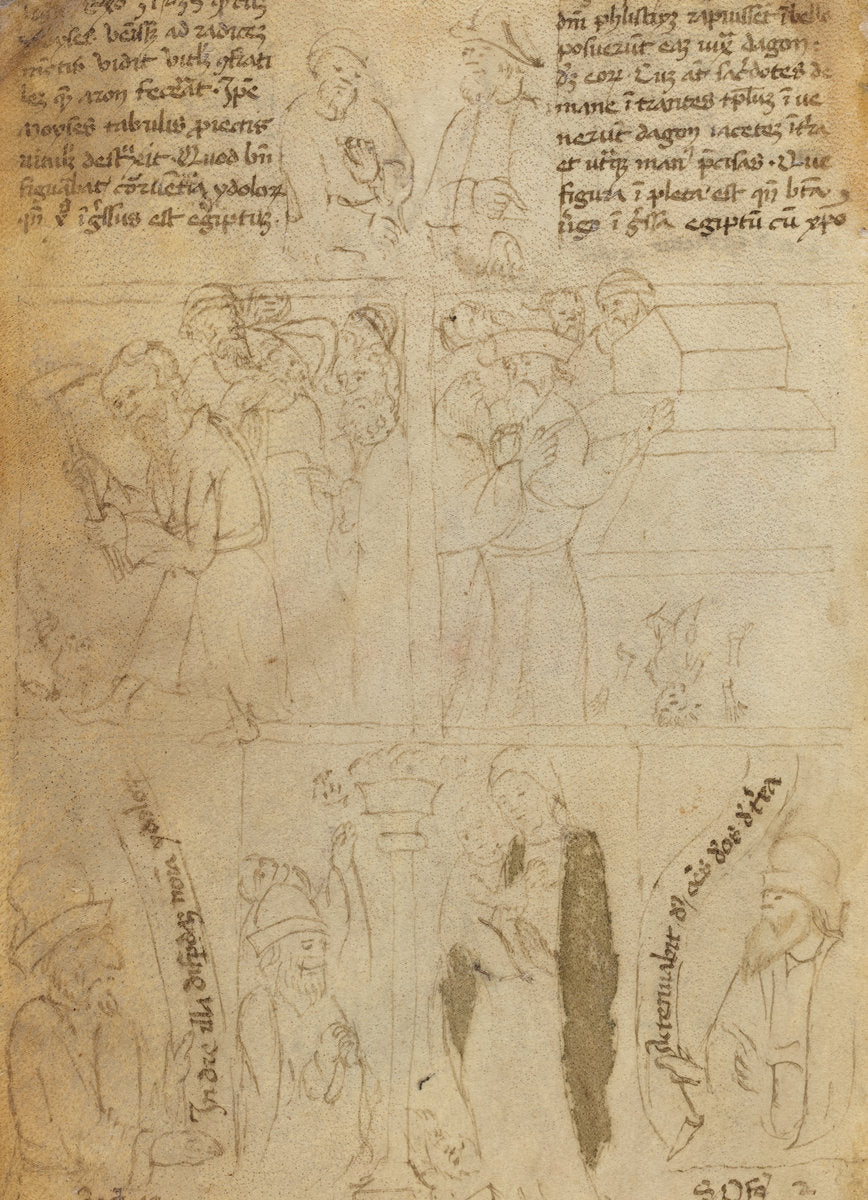 early 15th century by Italian 15th Century (The Destruction of the Egyptian Idols [verso]), 16X12"(A3)Poster Print