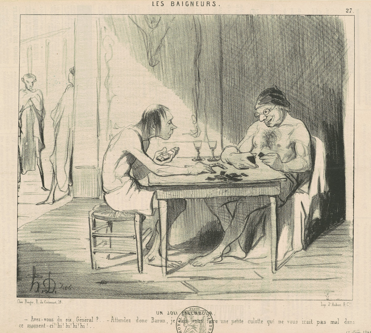Un joli calembour by Honoré Daumier (French, 1808 - 1879), 16X12"(A3)Poster Print